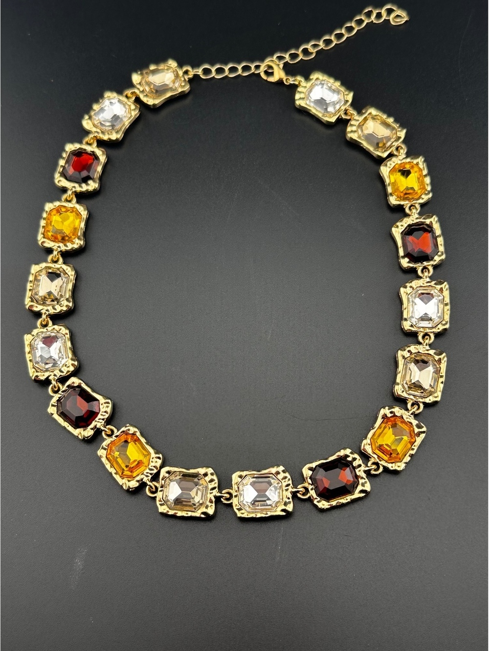 Multicolor Gemstone Statement Necklace